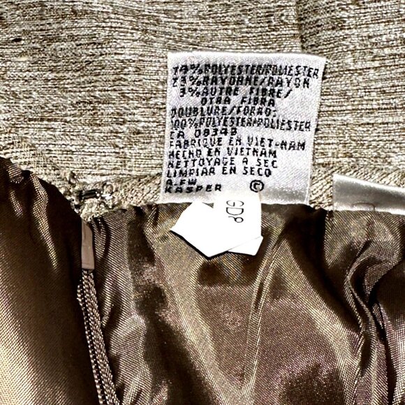 Le Suit 8P Champagne Beige 3-Piece Blazer Vest Skirt Set Quiet Luxury Career - Picture 12 of 12